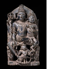 Vishnu und Gattin Lakshmi auf Garuda
