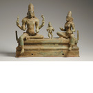 Shiva und Uma mit ihrem Sohn Skanda