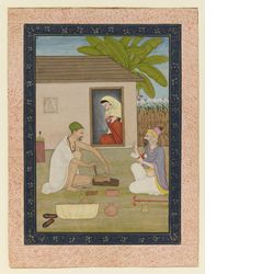 Schuster bei der Arbeit (RavidasFolio aus einer Serie mit Darstellungen von bhakti-Heiligen