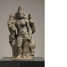 Gott Shiva als Mann, der zur Hälfte eine Frau ist